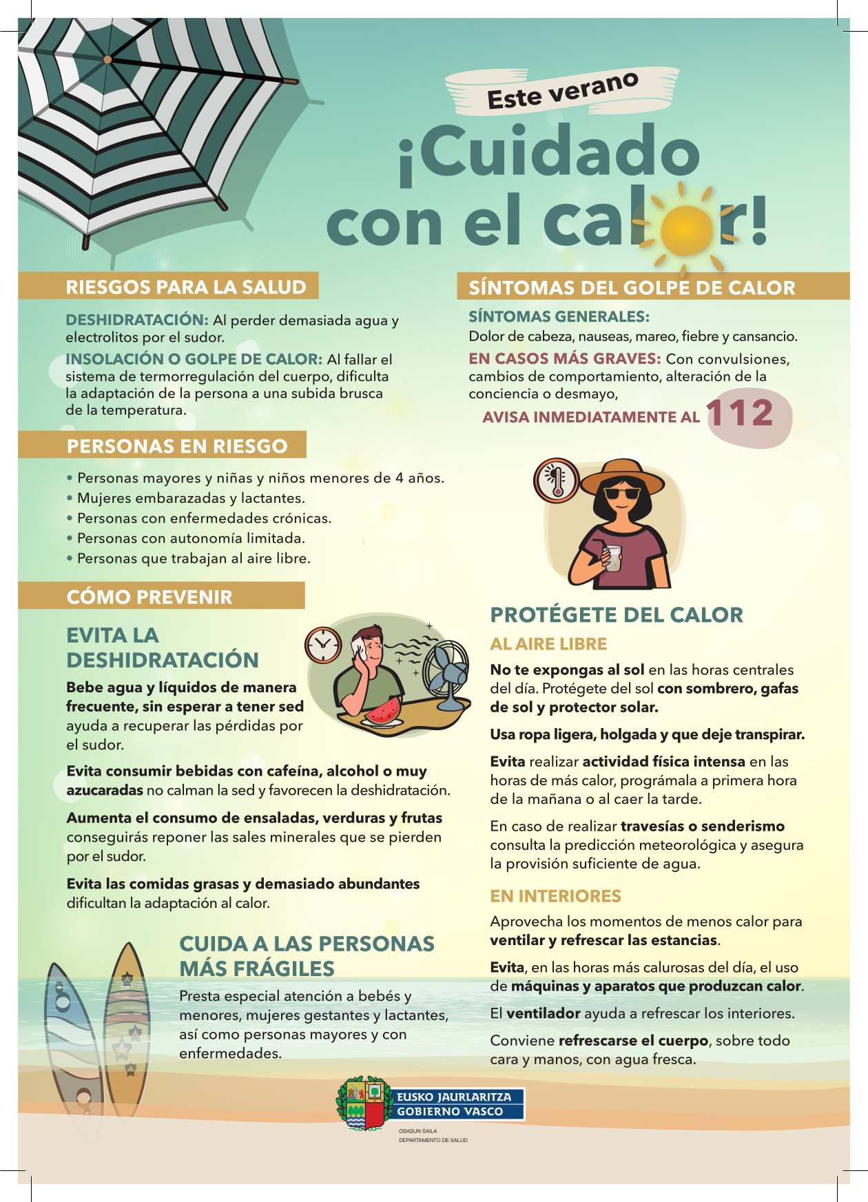 CARTEL riesgos salud calor